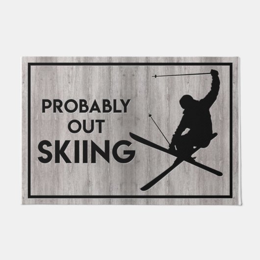 Probaly Out Skiing Simple Deurmat (Voorkant)