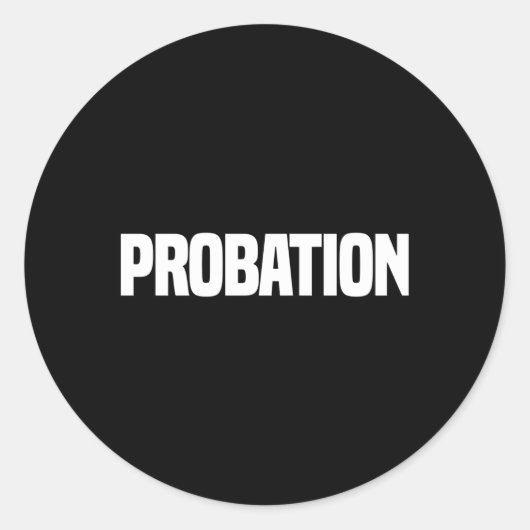 Probation Parole Enforcet Politieagent Uniform D Ronde Sticker (Voorkant)