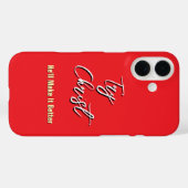 Probeer Christus - Hij zal het beter maken Rood Case-Mate iPhone Case (Achterkant (horizontaal))