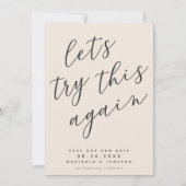 Probeer dit opnieuw Nieuw sparen de Datum Save The Date (Voorkant)