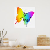 Probeer het Christelijke Poster van Christus (Keuken)