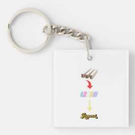 Probeer het. Leren. Herhaal. T-shirt van de motiva Sleutelhanger