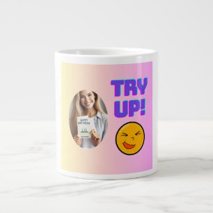 Probeer het! Leuk Emoji-ontwerp voor vakantie Chee Extra Grote Beker