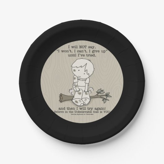 Probeer het opnieuw papieren bordje (Voorkant)