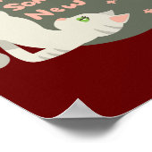 Probeer iets nieuws over een Kawaii-witte kat die Poster (Hoek)