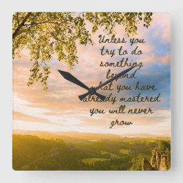 Probeer iets nieuws wandklok vierkante klok