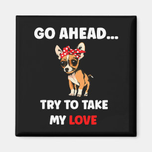 Probeer liefde grappig chihuahua valentijnsdag leu magneet
