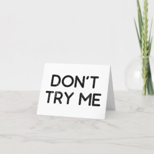 Probeer me geen papieren zakdoekje bedankkaart