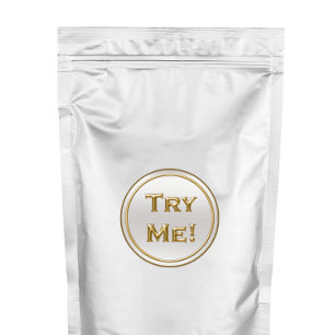 Probeer me Silver Gold voor de containers van de t Ronde Sticker