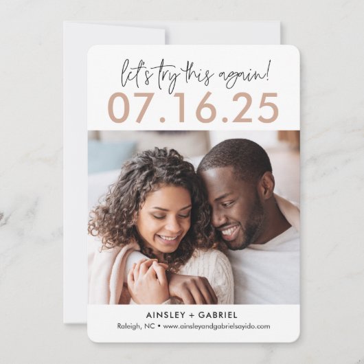 Probeer opnieuw bewerkbare kleur Opslaan Datum Kaa Bedankkaart (Voorkant)