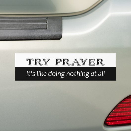 Probeer Prayer Bumpersticker (Op auto)