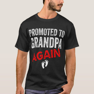 Probeert opnieuw naar opa Papa Zwangerschap Announ T-shirt