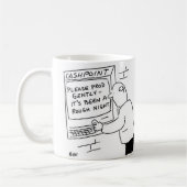 Probeert u voorzichtig, het is een zware nacht gew koffiemok (Links)