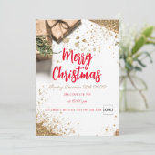 Proberen van het merk Merry Kerstbrand logo qr-cod Kaart (Staand voorkant)