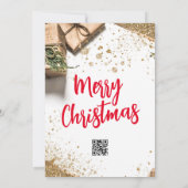 Proberen van het merk Merry Kerstbrand logo qr-cod Kaart (Achterkant)