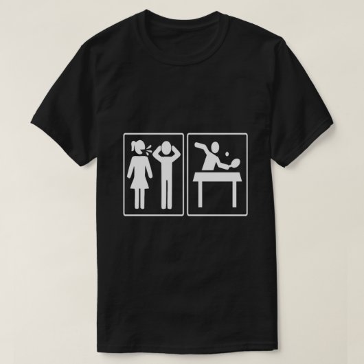 Probleem en oplossing Tennis Funny T T-shirt (Design voorkant)