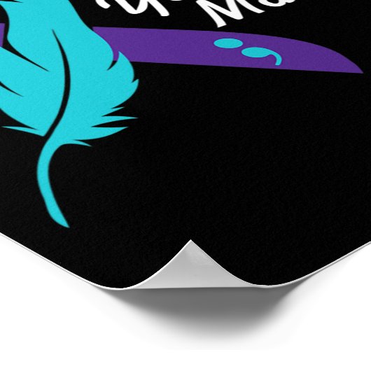 Probleem Lint Zelfmoord Bewustzijn Geestelijke gez Poster (Hoek)