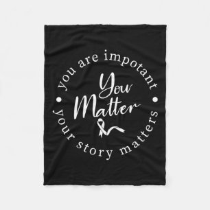 Probleem Mental Health Awareness Warrior Counselor Fleece Deken