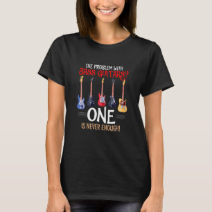 Probleem met bas gitaren bas gitarist speler t-shirt