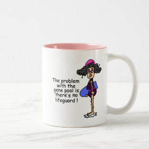 Probleem met de genenpool tweekleurige koffiemok