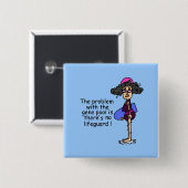 Probleem met de genenpool vierkante button 5,1 cm (Voorkant /achterkant)