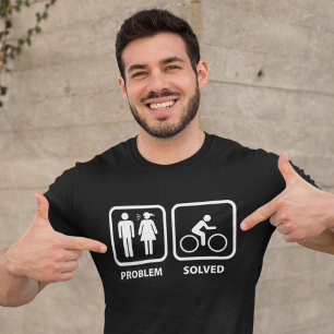 Probleem opgelost fietsen t-shirt