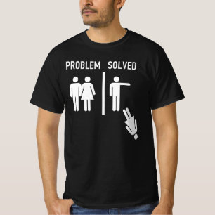 Probleem opgelost huwelijk versus echtscheiding vo t-shirt