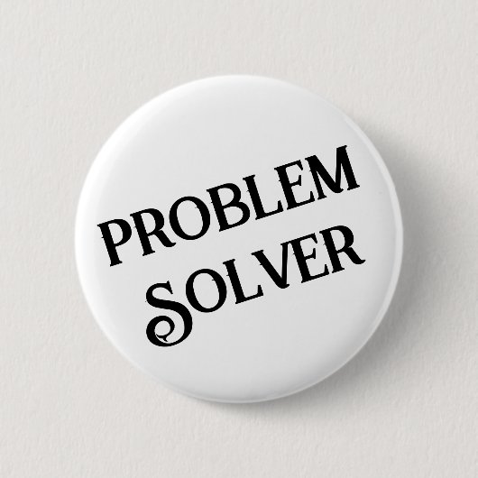 Probleemoplosser Button zwart wit (Voorkant)