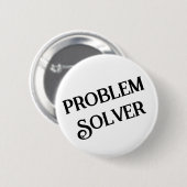 Probleemoplosser Button zwart wit (Voorkant /achterkant)