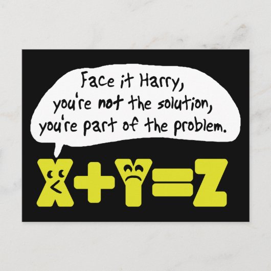 Problem Funny Wiskunde Briefkaart (Voorkant)