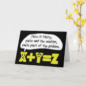 Problem Funny Wiskunde Kaart (Gele Bloem)