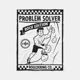 Problem Solver Rock Editie Klimmuur Fun Fleece Deken