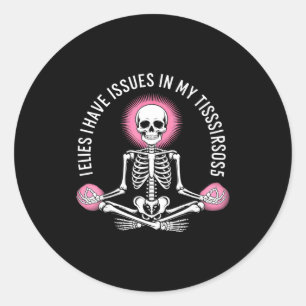 Problemen in mijn weefsels Ehlers Danlos Syndroom Ronde Sticker