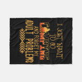 Problemen met kamperen bij volwassenen fleece deken (Voorkant (Horizontaal))