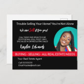 Problemen met onroerend goed bij het verkopen van briefkaart (Voorkant / Achterkant)