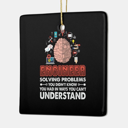 Problemen oplossen door technicus keramisch ornament (Links)