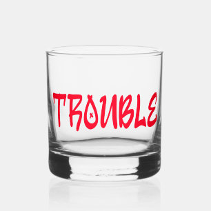 PROBLEMEN Rode Graffiti Whiskey Glas