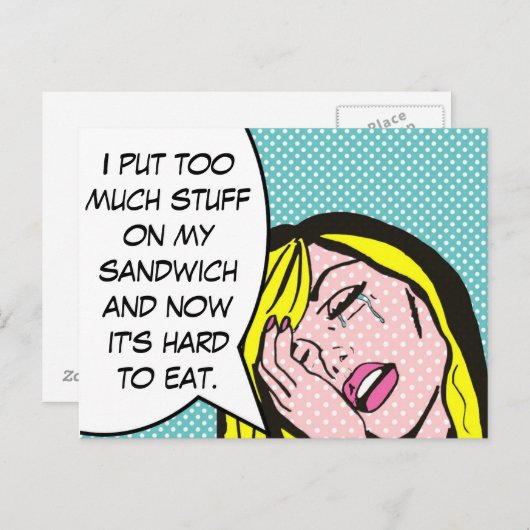 Problèmes du premier monde Comic Book Carte postal (Devant / Derrière)