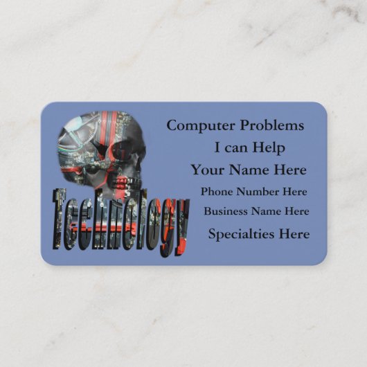 Problèmes informatiques Cartes de visite du logo b (Devant)