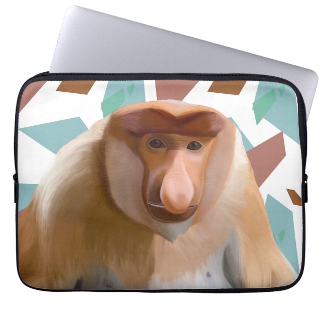 Proboscis Aap Bedreigde Soorten Laptop Sleeve (Voorkant)