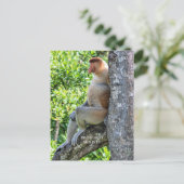 Proboscis Monkey Briefkaart (Staand voorkant)