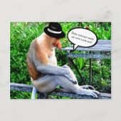 Proboscis Monkey-Does pet maakt mijn neus groot? Briefkaart (Voorkant)