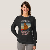 Proboscis Monkey Funny Long Nosed Monkeys T-shirt (Voorkant volledig)