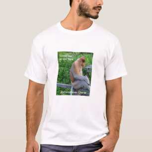 Proboscis Monkey - Soms ga ik zitten en denk ik T-shirt