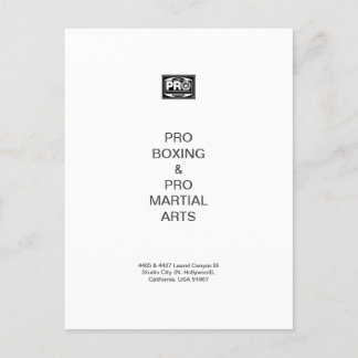 #PROBOXING & #PROMARTIALARTS FEESTDAGENKAART