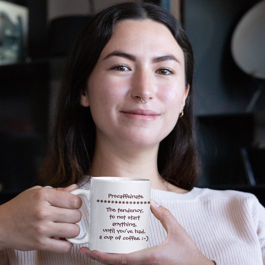 Procaffeinate Funny Mug for Coffee Addics Lovers Mok