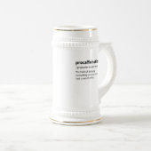 Procaffeinatie Funny Dictionary Definition Bierpul (Voorkant rechts)