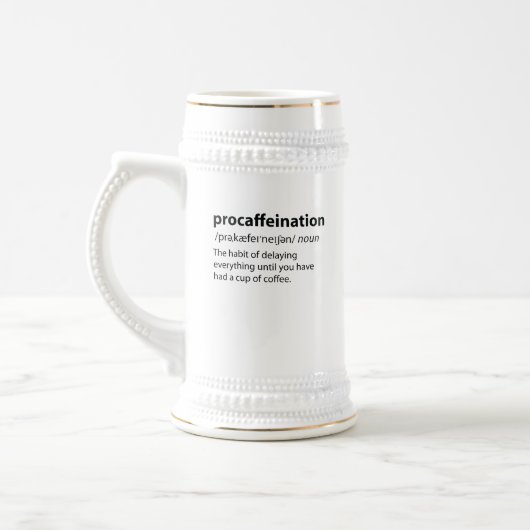 Procaffeinatie Funny Dictionary Definition Bierpul (Links)