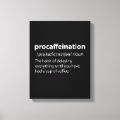 Procaffeinatie Funny Dictionary Definition Canvas Afdruk (Voorkant)