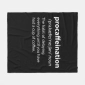 Procaffeination Funny Dictionary Definition Fleece Deken (Voorkant (Horizontaal))